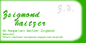 zsigmond waitzer business card